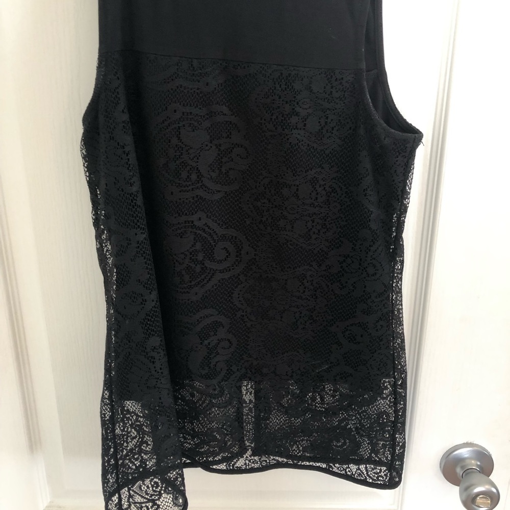 Black lace tank